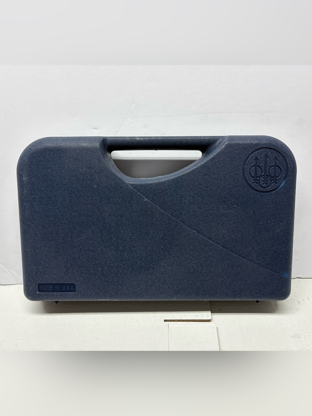 RARE Vintage Beretta 8” x 11.5” Blue Padded Pistol Gun ‘Made in USA’ Hard Case